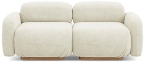 Kremowa sofa modułowa z materiału bouclé 190 cm Ailani – Makamii