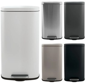 Spirella Kosz na śmieci z pedałem soft-close Akira 50 l, matowy szary, 50 l