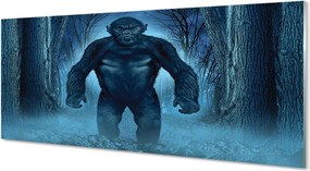 Szklany Panel Goryl wśród Leśnych Drzew