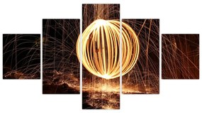 Obraz - Malowanie światłem (125x70 cm)