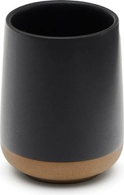 Ciemnoszary kubek na szczoteczki do zębów ceramiczny Silma – Kave Home