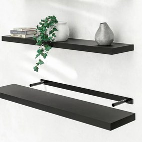 Półka ścienna FIGO + z konsolą, 110cm, czarna Casaria