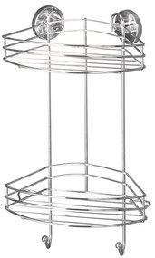 Samoprzyczepna 2-poziomowa półka narożna Wenko Vacuum-Loc, do 33 kg