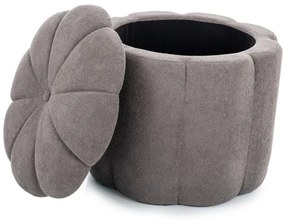 Szary taboret TUP z miejscem do przechowywania 45x45 cm