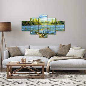 Obraz - Ścieżka w polu, obraz olejny (125x70 cm)