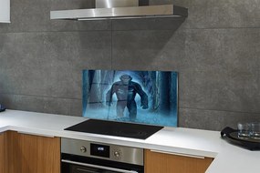 Szklany Panel Goryl wśród Leśnych Drzew