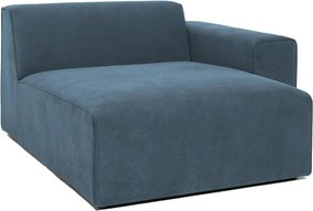 Niebieski sztruksowy moduł sofy (prawostronny) Sting – Scandic