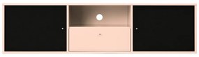 Czarna/jasnoróżowa szafka pod TV 161x42x45 cm Mistral – Hammel Furniture