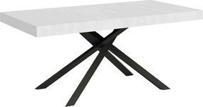 Stół rozkładany 200/304x90 cm Karida frassino biała nogi antracytowe