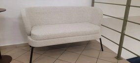 Sofa szara mała 145/65,5/78,5 cm tapicerowana tkaniną BEND