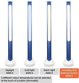 Garthen Lampa kempingowa LED , wodoodporna, niebieska