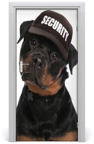 Naklejka samoprzylepna na drzwi Rottweiler