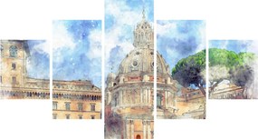 Obraz - Kościół Santa Maria di Loreto, Rzym, Włochy (125x70 cm)
