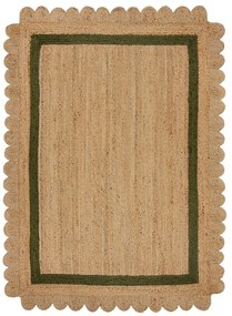 Ciemnozielono-naturalny kolorze dywan z juty tkany ręcznie 160x230 cm Grace Green – Flair Rugs