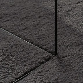 Antracytowy owalny dywan 100x200 R7-W47