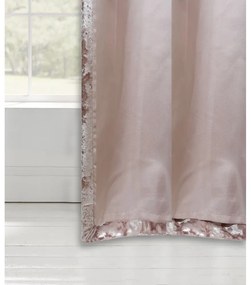 Różowe zasłony zestaw 2 szt. 168x229 cm Crushed Velvet – Catherine Lansfield