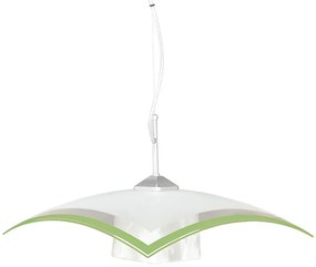 Biało-zielona lampa wisząca do kuchni - S564-Grotto