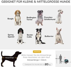 Przyczepa rowerowa PawHut, przyczepa dla psa, pokrowiec przeciwdeszczowy, tkanina Oxford, zielony