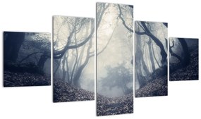 Obraz- Las we mgle (125x70 cm)