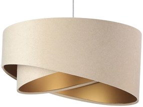 Beżowo-złota lampa wisząca glamour - EX982 Forevos 6X