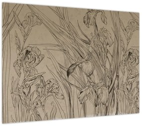 Obraz - Kontury roślin (70x50 cm)
