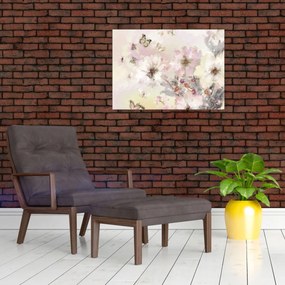 Obraz - Kwiaty malarstwo (70x50 cm)