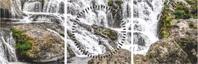 Obraz - Rapids (z zegarem) (90x30 cm)