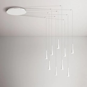 Lampa wisząca CONE matowa biała 9x7W 3000K Perenz