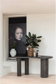 Ciemnobrązowa konsola w dekorze sosny 70x150 cm Maan – WOOOD