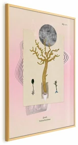 Plakat Niezwykła roślina 60x90 cm z ramą złotą bez marginesu ARTGEIST B