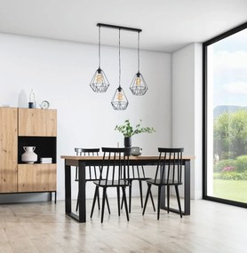 Lampa wisząca BENDINNI III czarna ELTAP