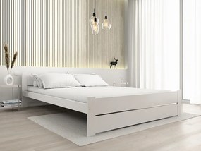 Łóżko IKAROS DOUBLE 120 x 200 cm, białe Stelaż: Ze stelażem listwowym rolowanym elastycznym, Materac: Materac Coco Maxi 20 cm