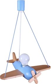 Niebieska lampa wisząca dziecięca samolot - 5X S201 Z9-H92