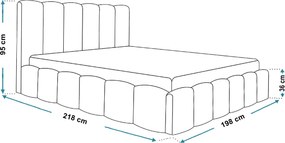 Łóżko Slim 11 z pojemnikiem i stelażem 180x200 cm, kolor Catch Me 02