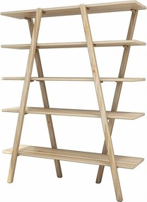 Regał na książki – 120 cm x 148 cm x 30 cm – Drewno dębowe – sosnowe