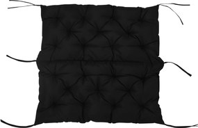 Outsunny Poduszka na Ławkę 3-osobową 100x98x8 cm z Paskami, Poduszka do Mebli Ogrodowych i Hollywoodzkiej Huśtawki, Czarna