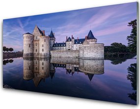 Szkło do Kuchni na Ścianę Zamek Nad Brzegiem Jeziora