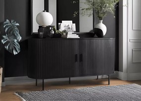 Komoda dwudrzwiowa rozsuwana Double 140cm – nowoczesna komoda z ryflowanymi frontami