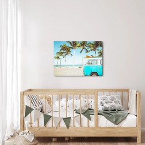 Obraz - Vintage van na plaży (70x50 cm)