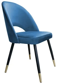 Krzesło ISKAR VELVET GOLD ciemno niebieskie ATOS