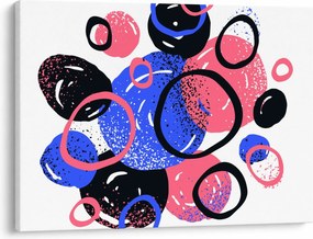 Obraz - Motyw z kółkami w żywych kolorach (70x50 cm)