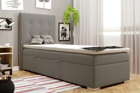Łóżko kontynentalne JAGULA 90x200 bordowe velvet z pojemnikiem LAVERTO