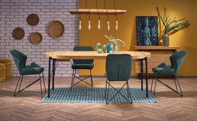 Krzesło tapicerowane K454 VELVET ciemnozielone HALMAR