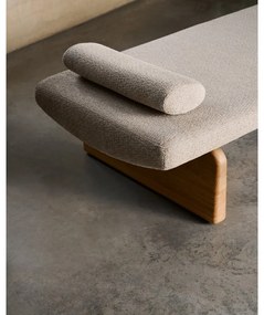 Beżowo-naturalny szezlong z tkaniny szenilowej (strona zmienna) Topaz – Kave Home