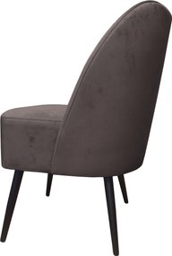 Fotel DUBAJ tkanina Welur noga metalowa : Kolor nogi - Czarna stożek, Kolor tkaniny - VELVET - MG05