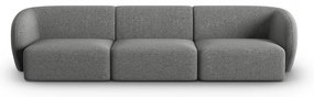 Szara sofa z tkaniny szenilowej 266 cm Paolo – Milo Casa