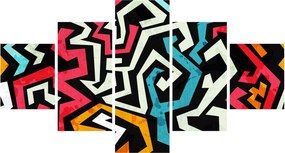 Obraz abstrakcji graficznej (125x70 cm)
