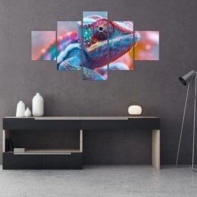 Obraz - Kolorowy kameleon (125x70 cm)