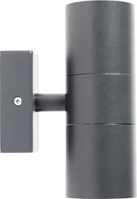 Lampa ścienna zewnętrzna ciemnoszara 2-światłowa IP44 - Duo