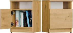 Szafka Nocna GALAX 30 1D | Dąb Artisan |  30x30x40 cm | Szafka/Stolik Nocny